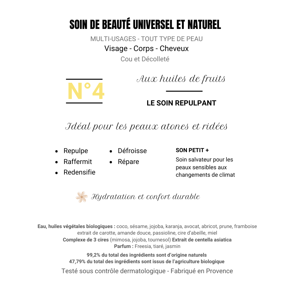 N.4 - AUX HUILES DE FRUITS